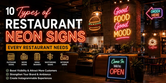 10 Types of Restaurant Neon Signs Every Restaurant Needs