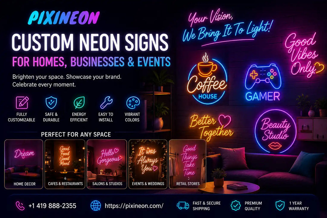 How to Design Custom Neon Signs for Homes, Businesses, Shops & Events