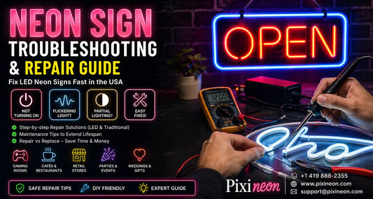 Neon Sign Troubleshooting and Repair Guide – Fix LED Neon Signs Fast in the USA