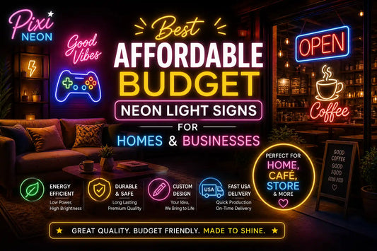 Best Budget Affordable Neon Light Signs for Homes & Businesses