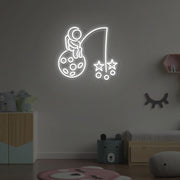 Astonaut with Stars Neon Sign