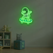 Astronaut with Skateboard Neon Sign