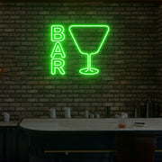 Bar And GLass Neon Sign