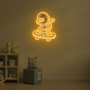 Astronaut with Skateboard Neon Sign
