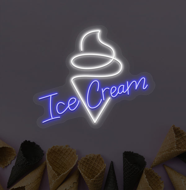 Ice Cream with Cone Neon Sign