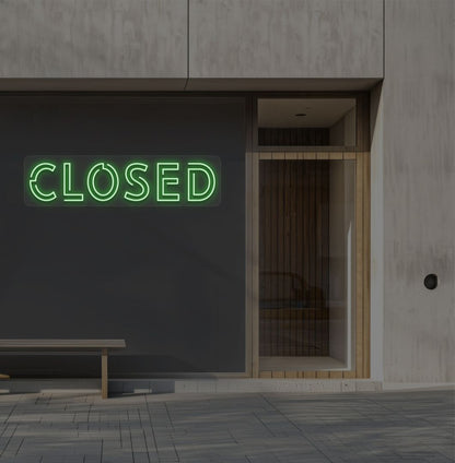 Closed Bold Neon Sign