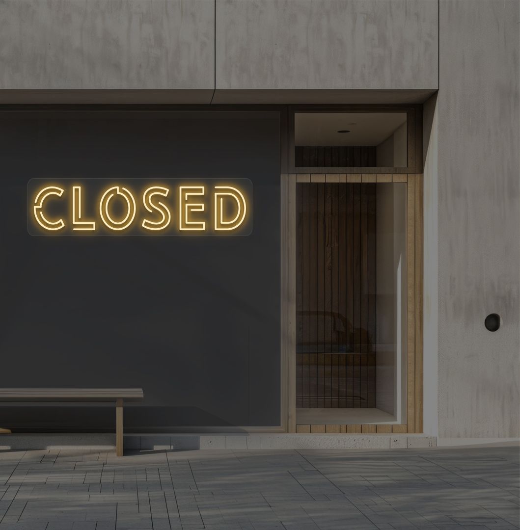 Closed Bold Neon Sign