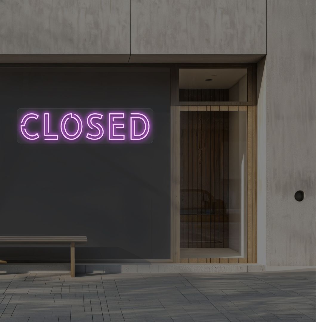 Closed Bold Neon Sign