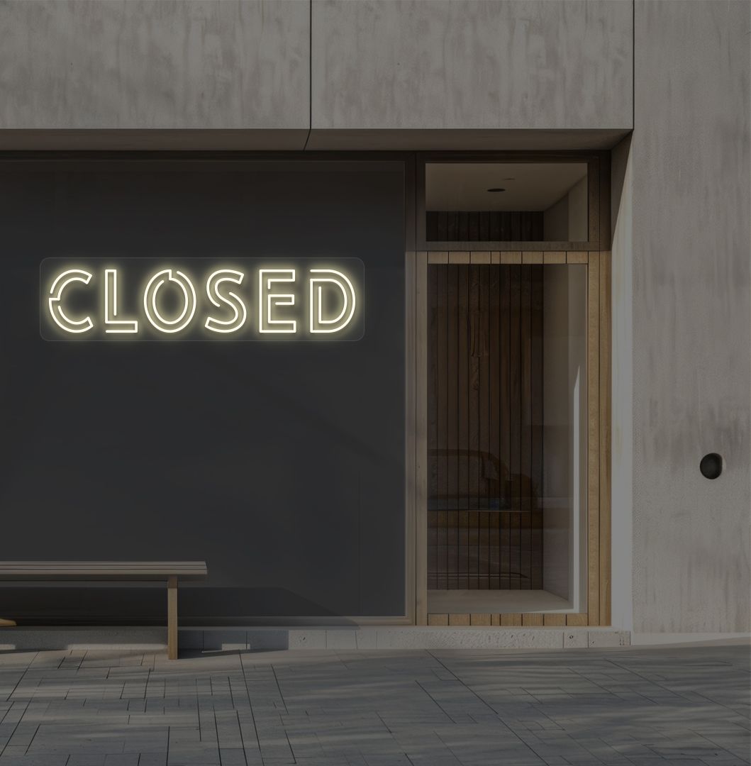 Closed Bold Neon Sign