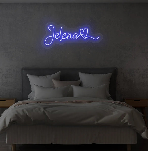 Custom Name with Heart Neon Sign