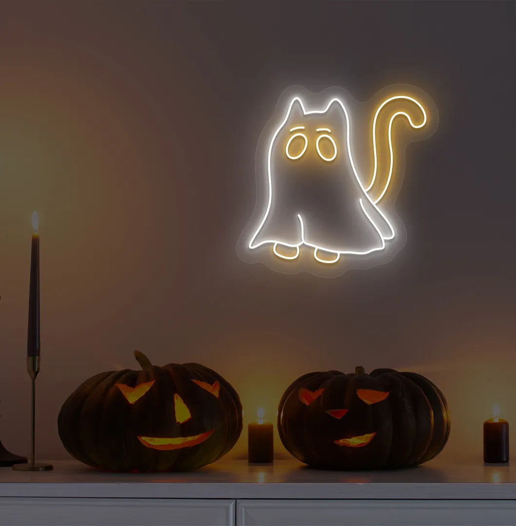 Halloween Cat Neon Sign