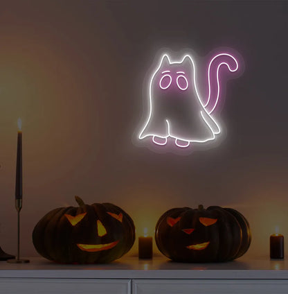 Halloween Cat Neon Sign