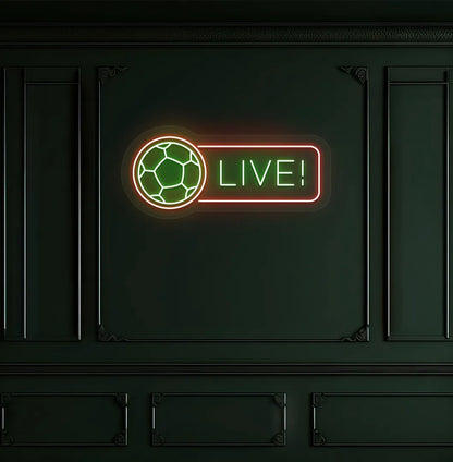Live with Football Neon Sign