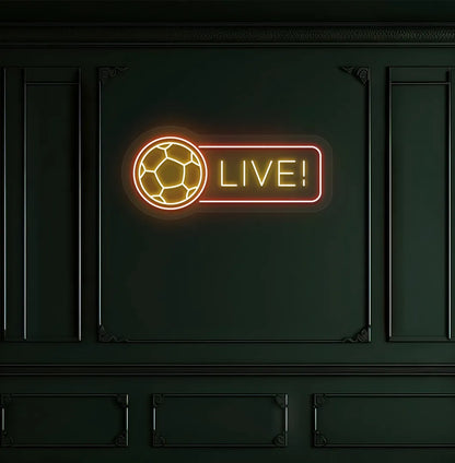 Live with Football Neon Sign