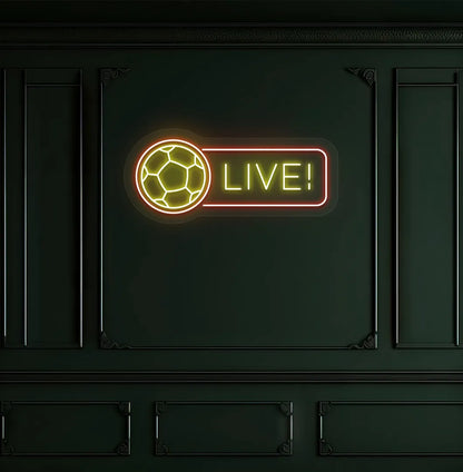 Live with Football Neon Sign