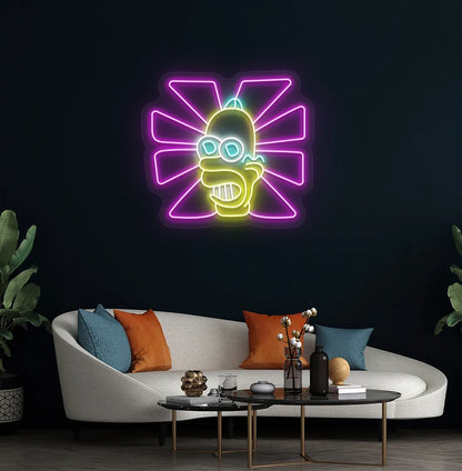 Bright pink Mr. Sparkle neon sign for aesthetic room decoration.