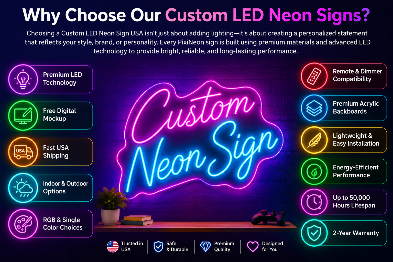 Our Custom LED Neon Signs USA