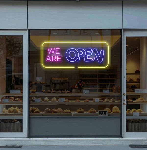 We Are Open Neon Sign